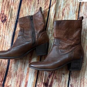 Frye Brown Leather Ankle Boots